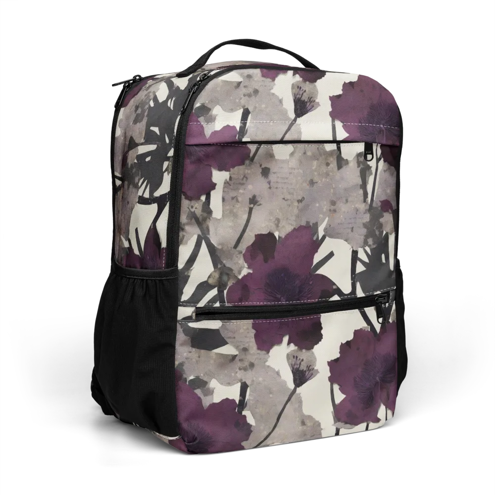 Midnight Clematis on Utility Backpack — Right Front