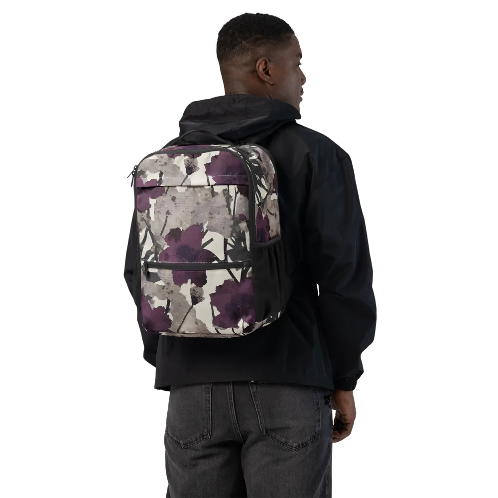 Midnight Clematis on Utility Backpack — Back