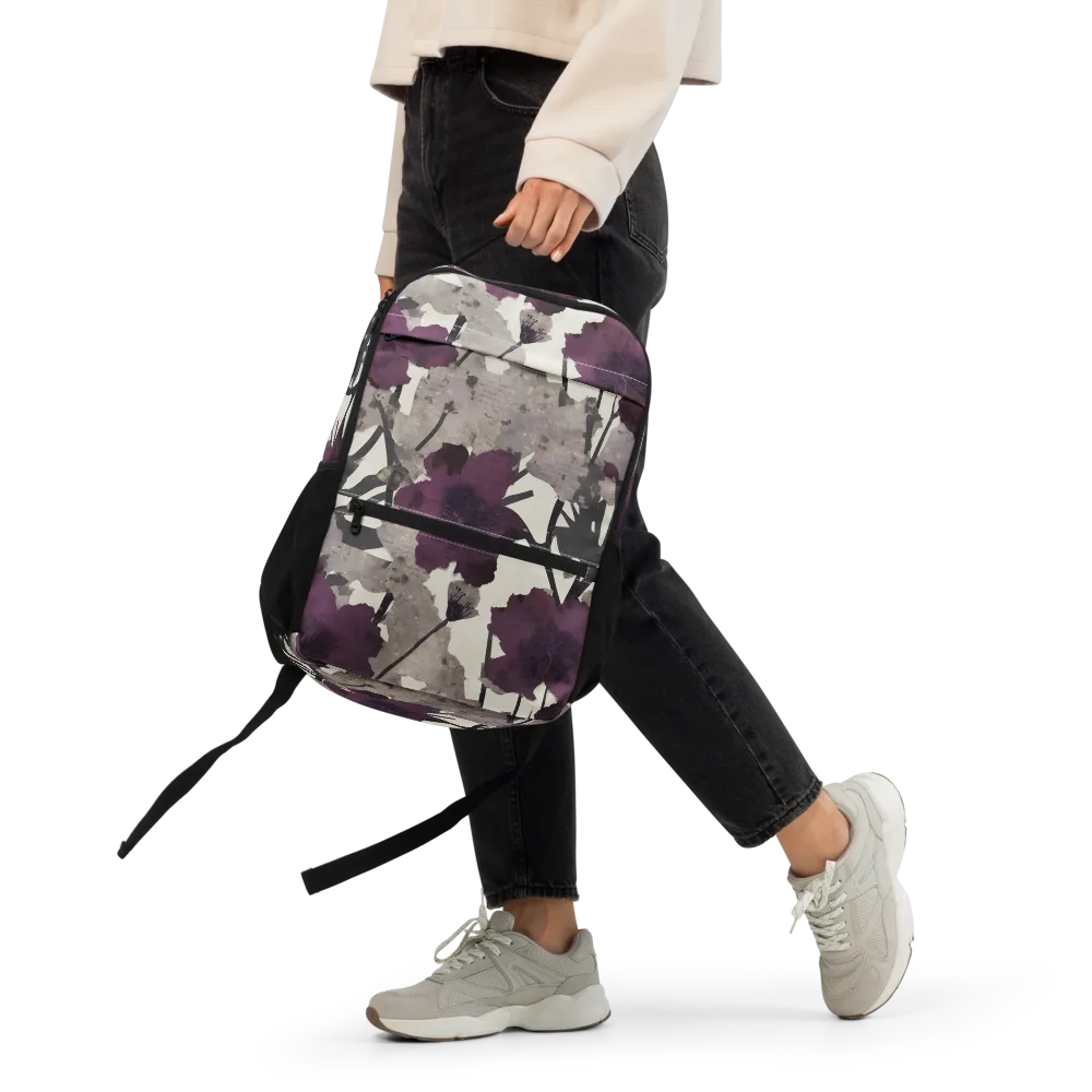 Midnight Clematis on Utility Backpack — Front