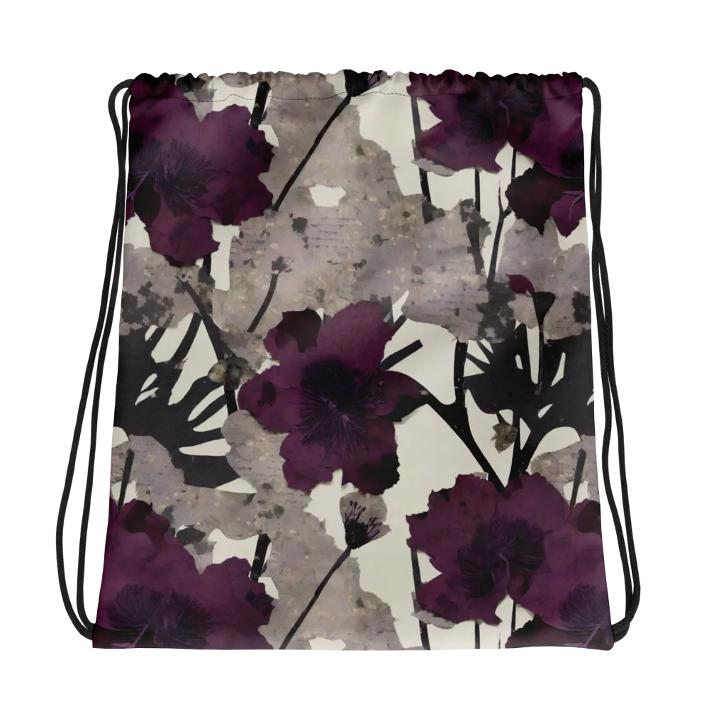 Midnight Clematis on Drawstring Bag — Photo