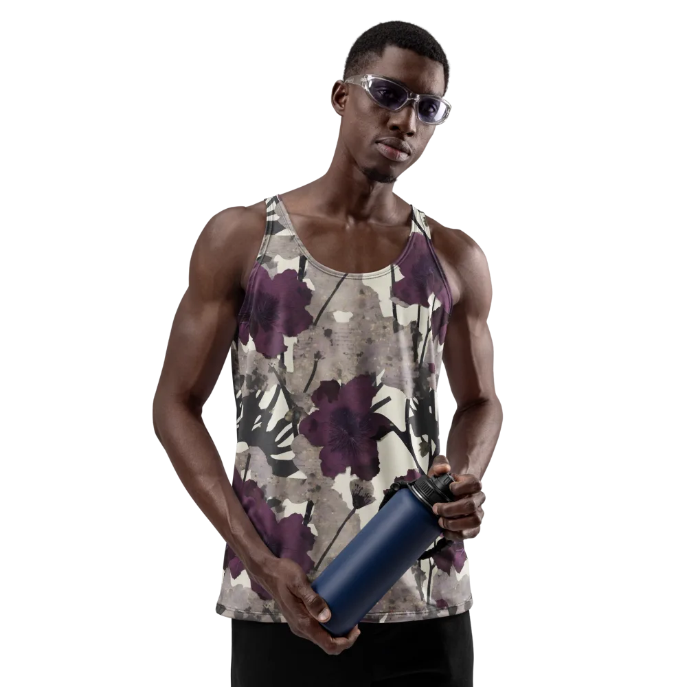 Midnight Clematis on Men's Tank Top — Front