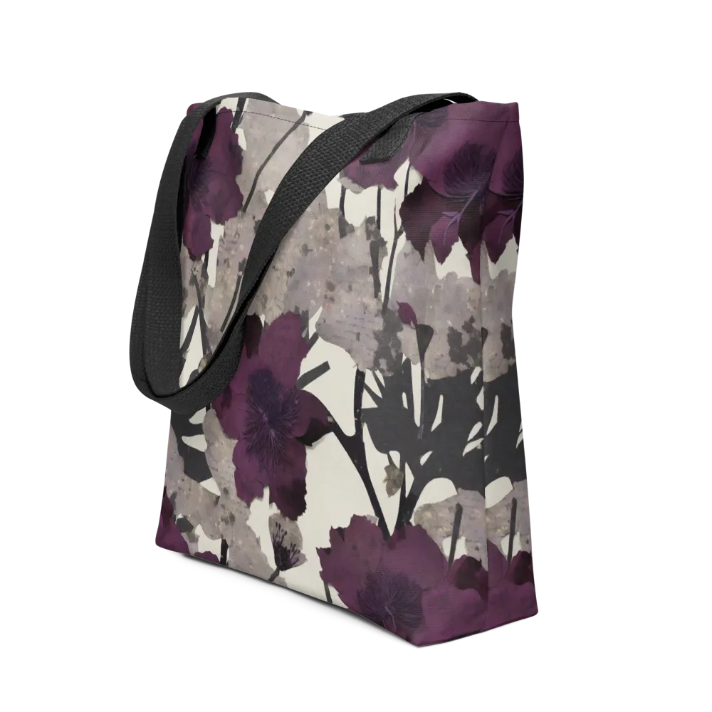 Midnight Clematis on Tote Bag — Front