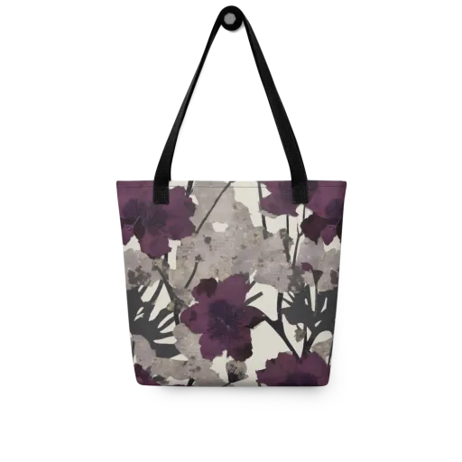Midnight Clematis on a Tote Bag