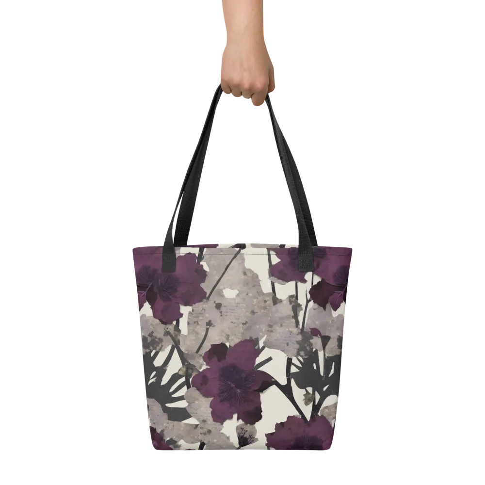 Midnight Clematis on Tote Bag — Front