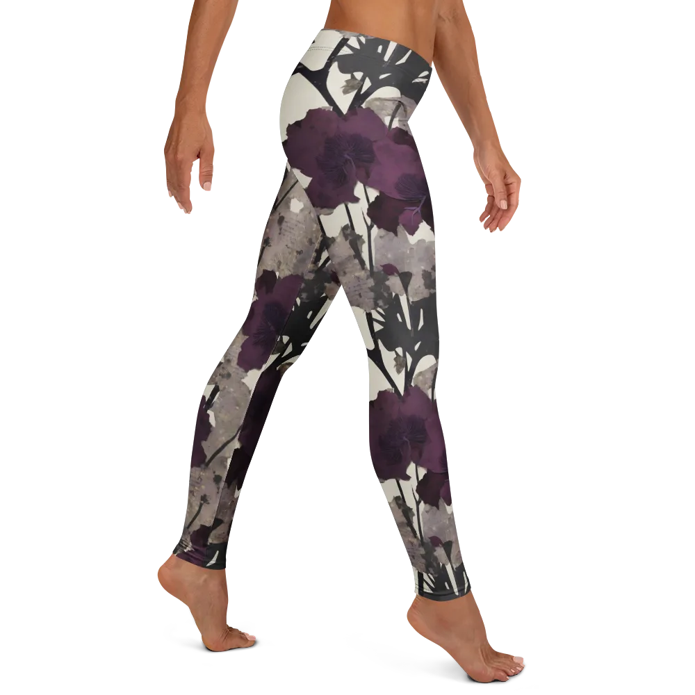 Midnight Clematis on Leggings — Right