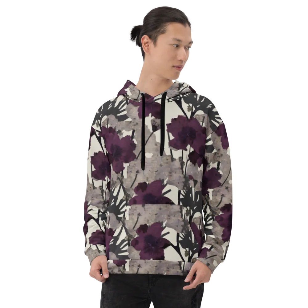 Midnight Clematis on Hoodie — Front