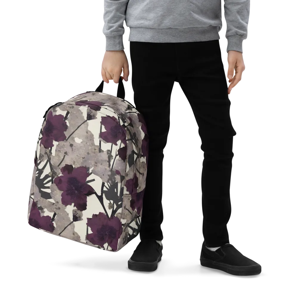 Midnight Clematis on Minimalist Backpack — Zoomed-in