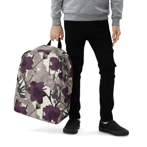 Midnight Clematis on a Minimalist Backpack