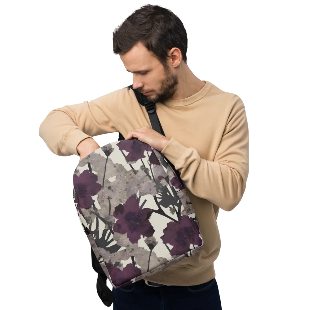 Midnight Clematis on Minimalist Backpack — Front