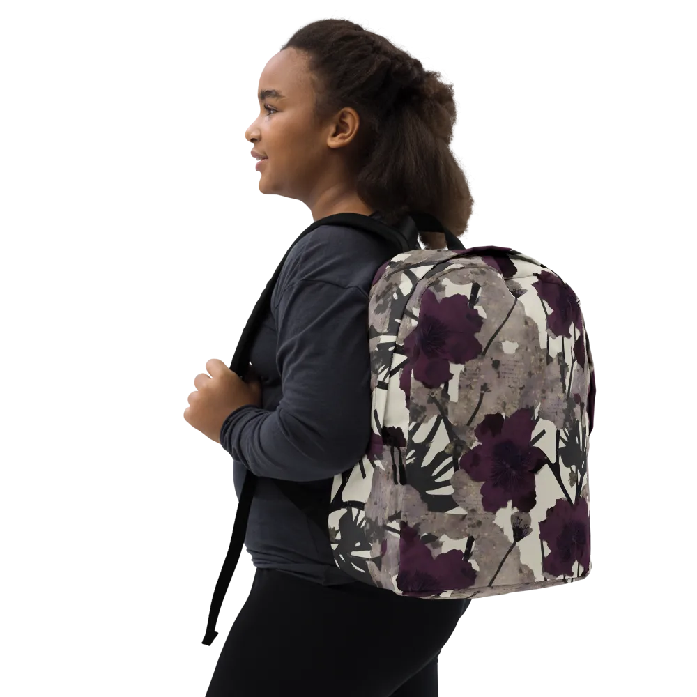 Midnight Clematis on Minimalist Backpack — Right Front