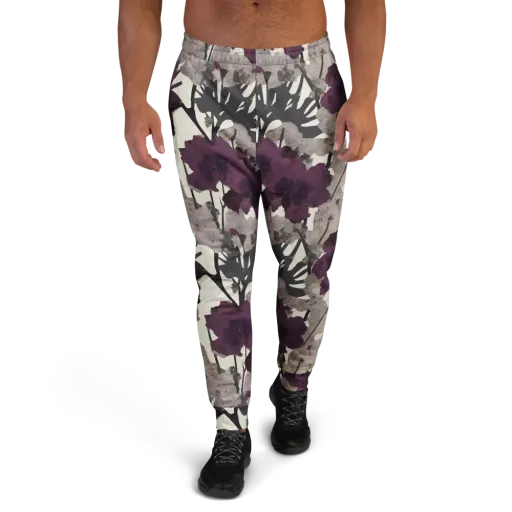 Midnight Clematis on a Men's Joggers