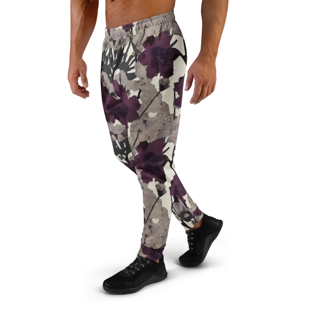 Midnight Clematis on Men's Joggers — Left