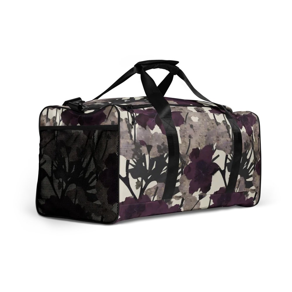 Midnight Clematis on Duffle Bag — Right Front
