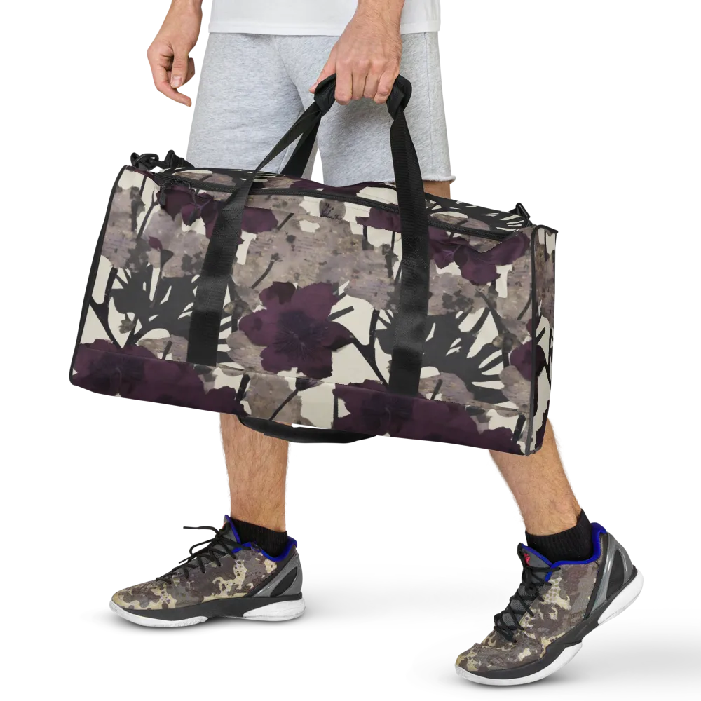 Midnight Clematis on Duffle Bag — Front