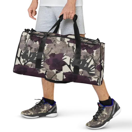 Midnight Clematis on a Duffle Bag