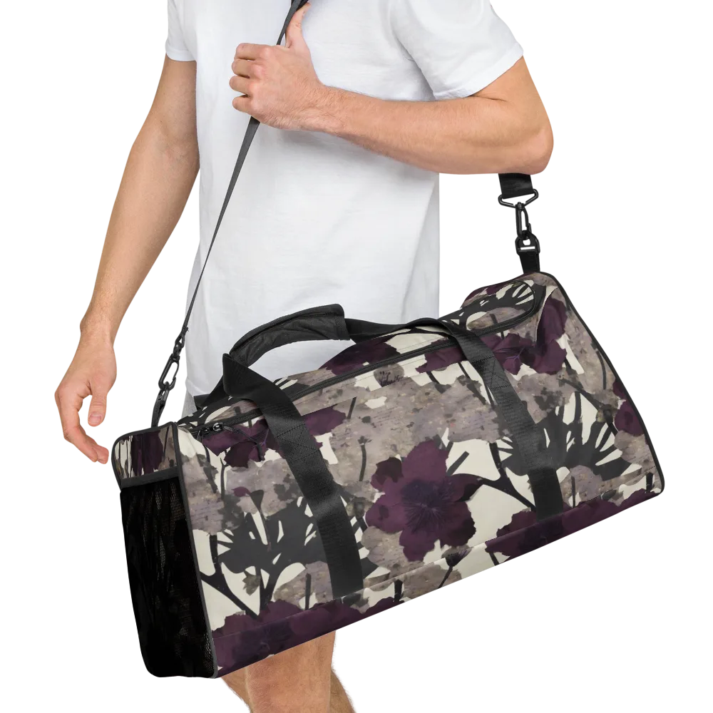 Midnight Clematis on Duffle Bag — Right Front
