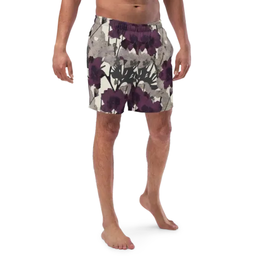 Midnight Clematis on a Swim Trunks