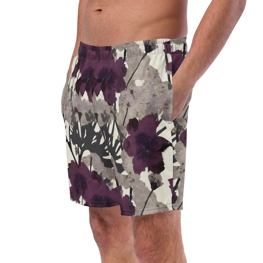 Midnight Clematis on Swim Trunks — Left Front