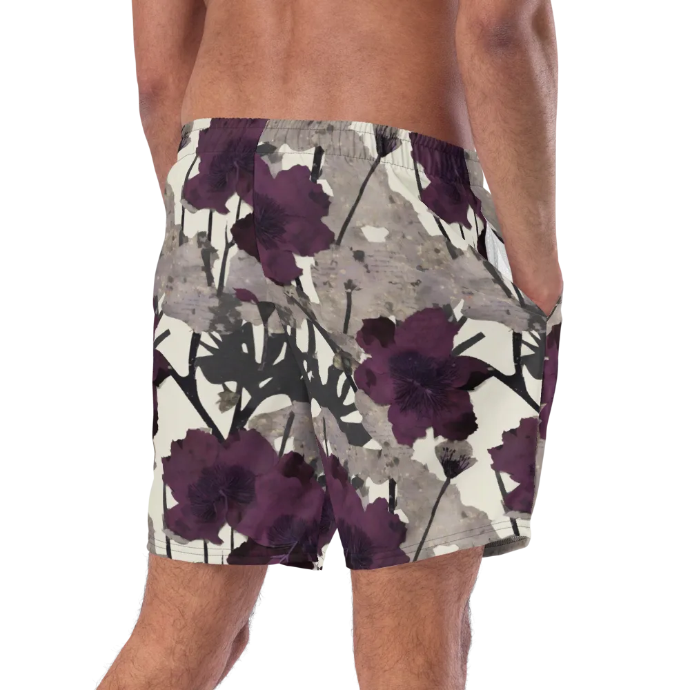 Midnight Clematis on Swim Trunks — Right Back
