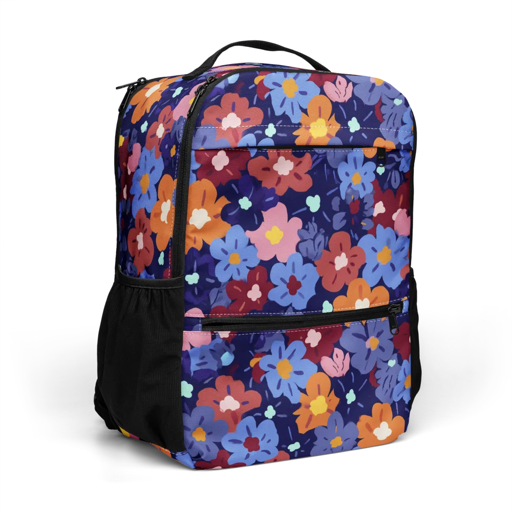Electric Posy on Utility Backpack — Right Front