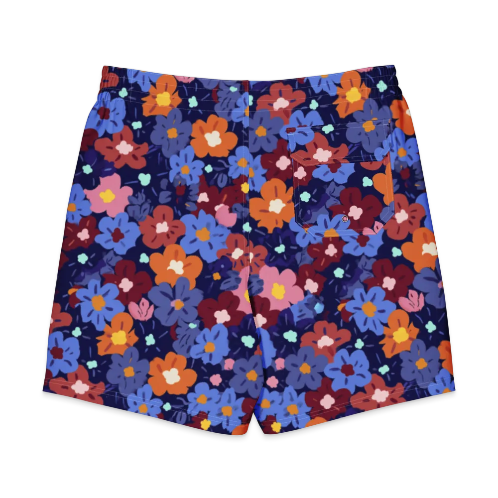 Electric Posy on Men's Board Shorts — Back