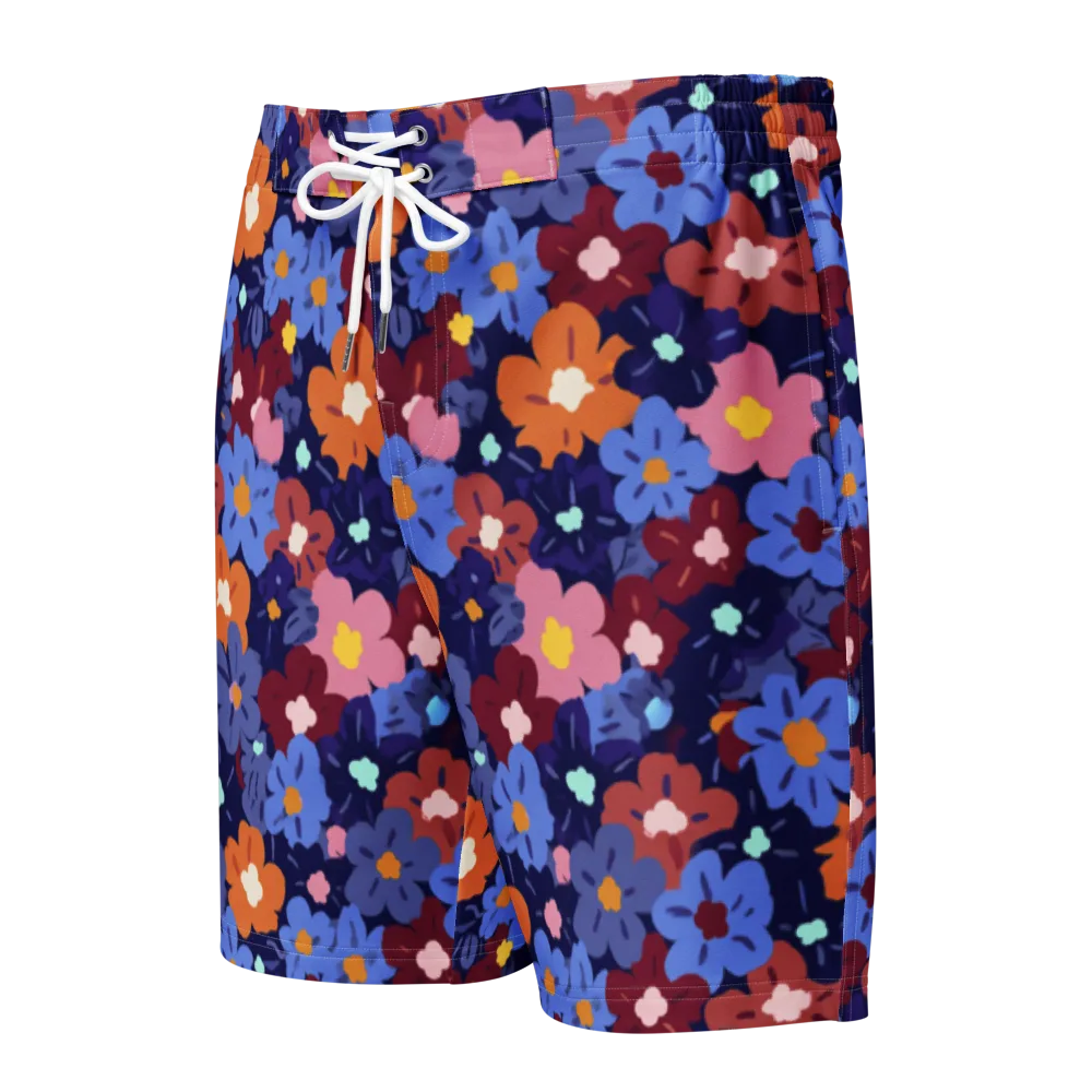 Electric Posy on Men's Board Shorts — Front