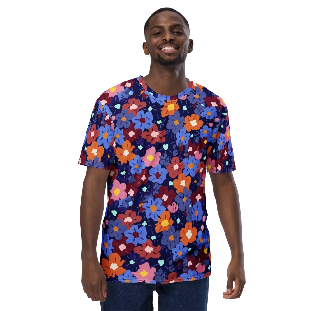 Electric Posy on Men's Crew Neck T-Shirt — Front