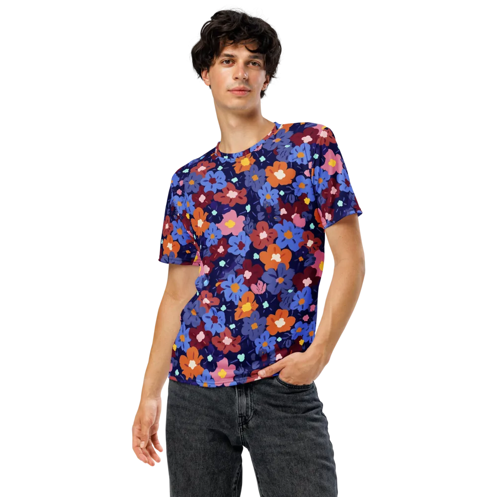 Electric Posy on Men's Crew Neck T-Shirt — Front