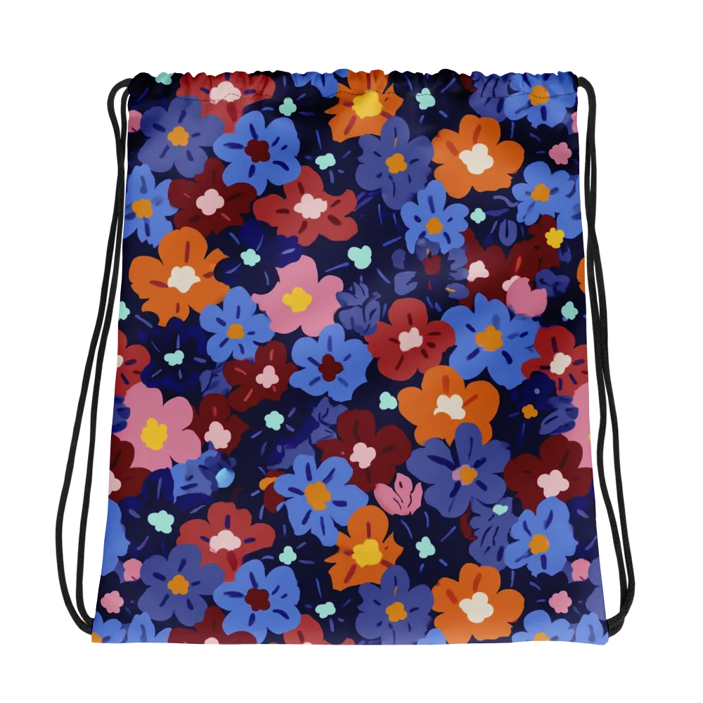 Electric Posy on Drawstring Bag — Photo
