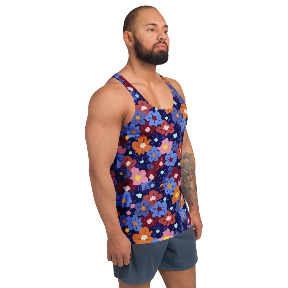 Electric Posy on Men's Tank Top — Right Front