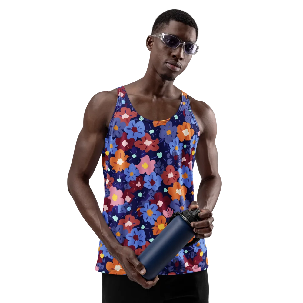 Electric Posy on Men's Tank Top — Front