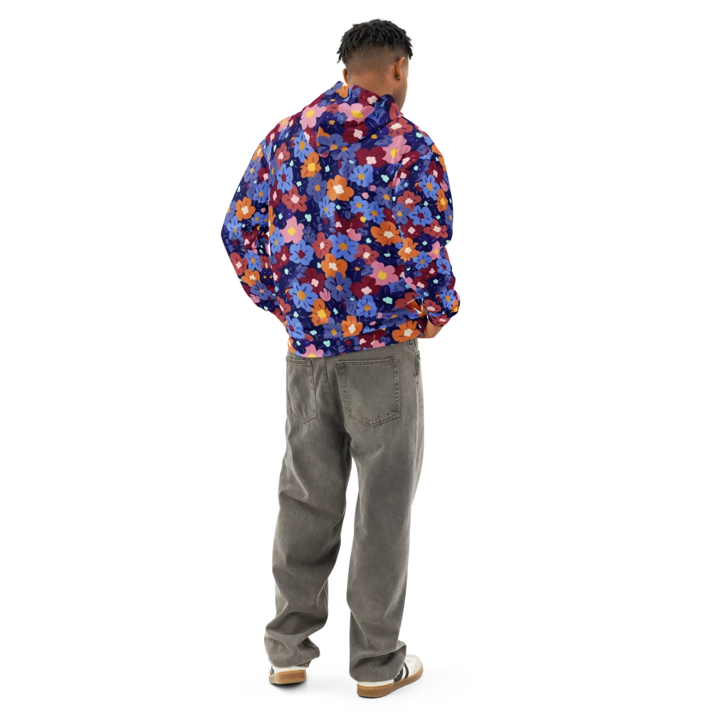 Electric Posy on Cotton Hoodie — Back