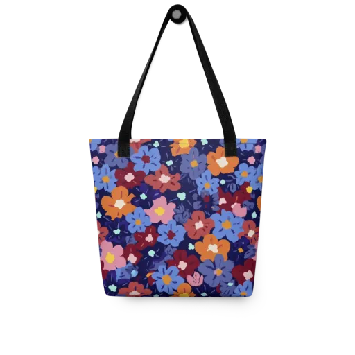 Electric Posy on a Tote Bag