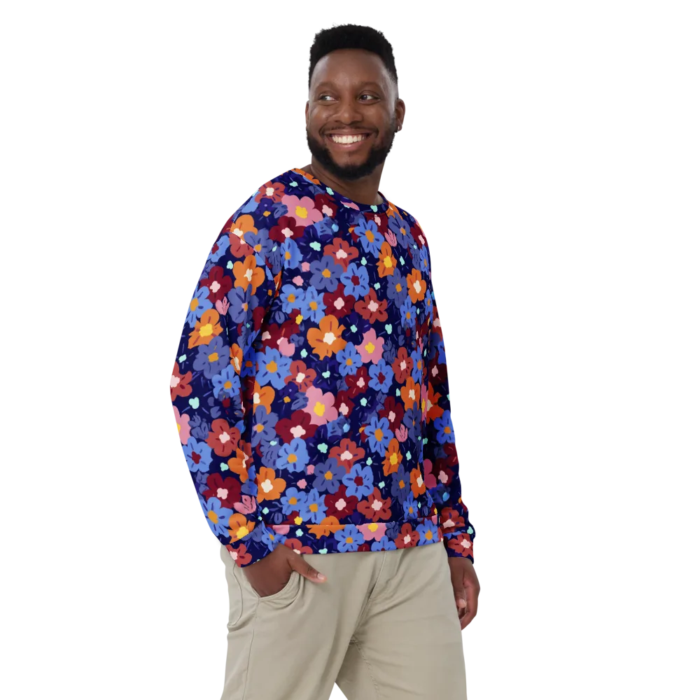Electric Posy on Sweatshirt — Front