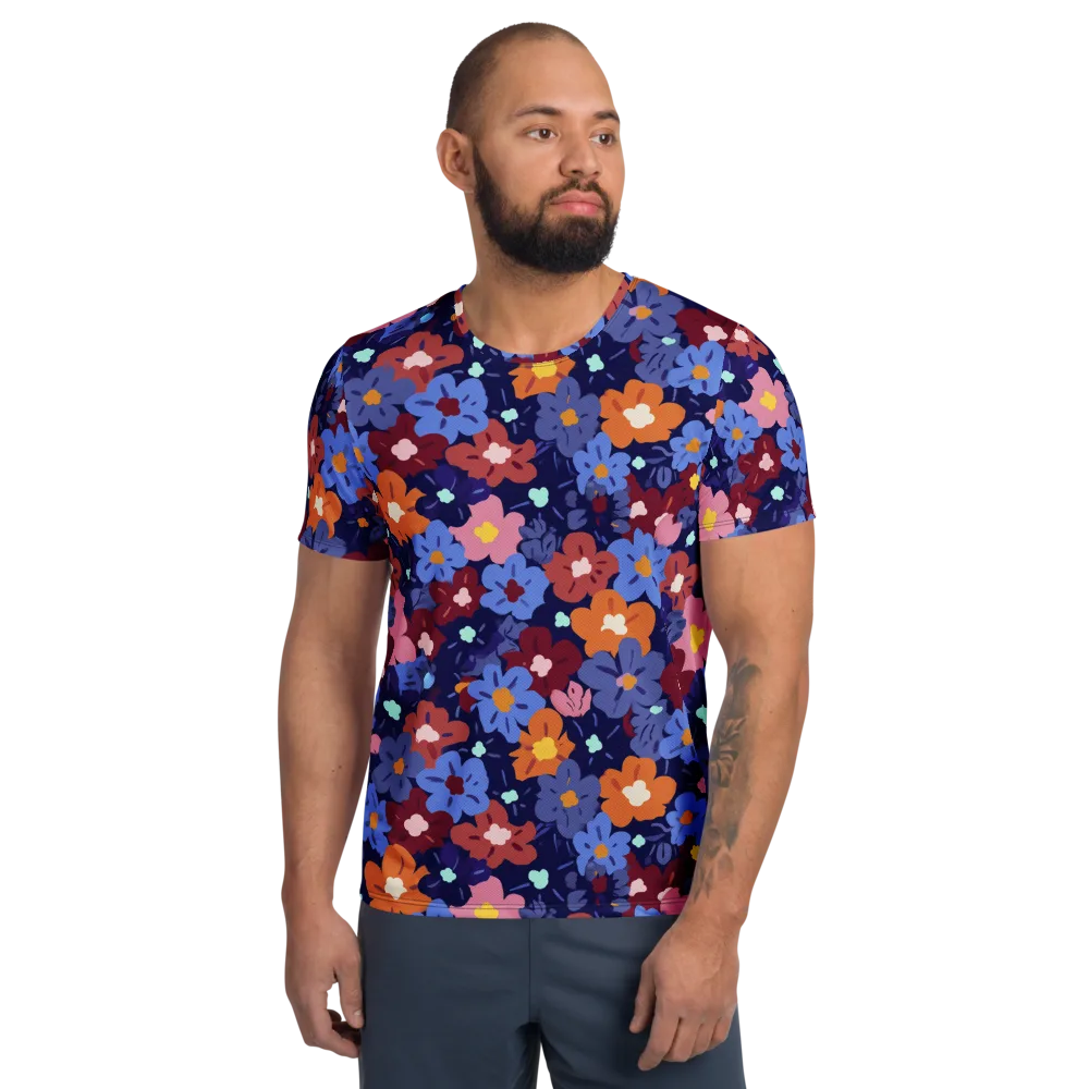 Electric Posy on Men's Athletic T-Shirt — Front