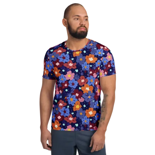 Electric Posy on a Men's Athletic T-Shirt