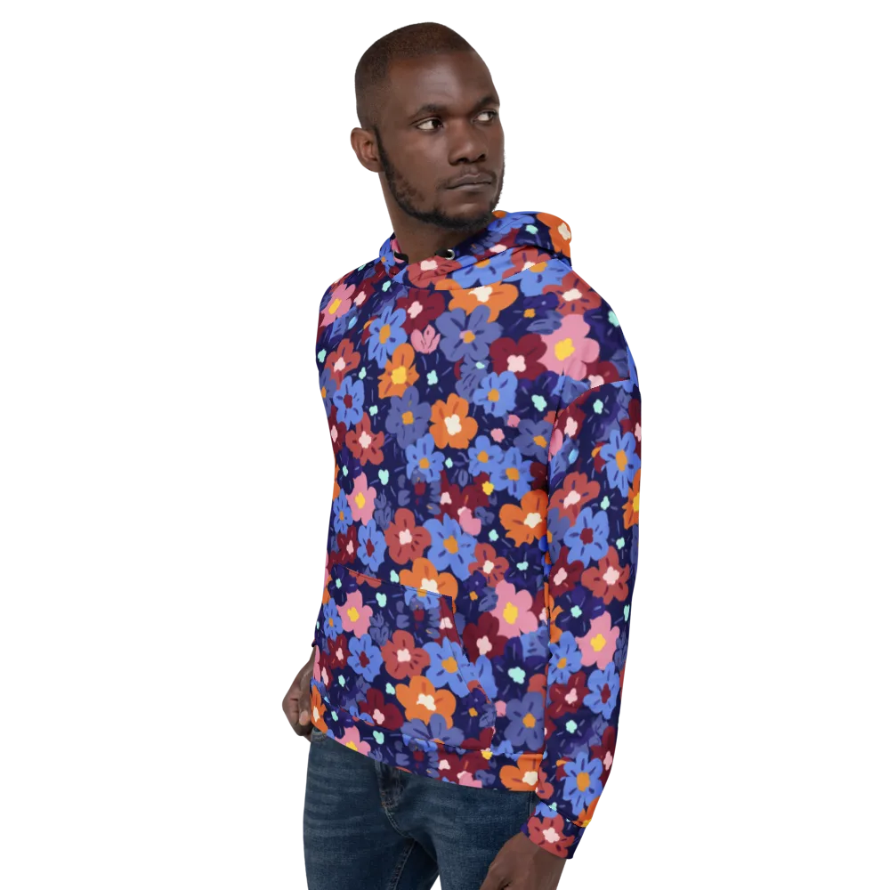 Electric Posy on Hoodie — Left