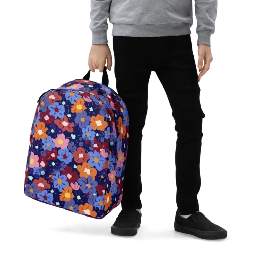 Electric Posy on a Minimalist Backpack
