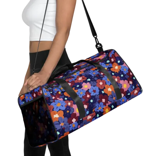 Electric Posy on a Duffle Bag