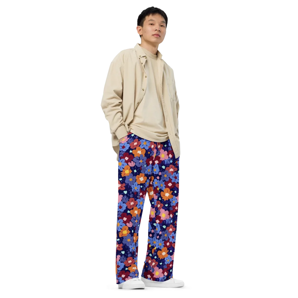 Electric Posy on Wide-Leg Pants — Right Front