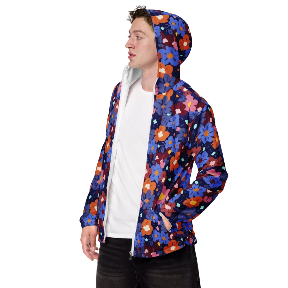 Electric Posy on Men's Windbreaker — Left Front