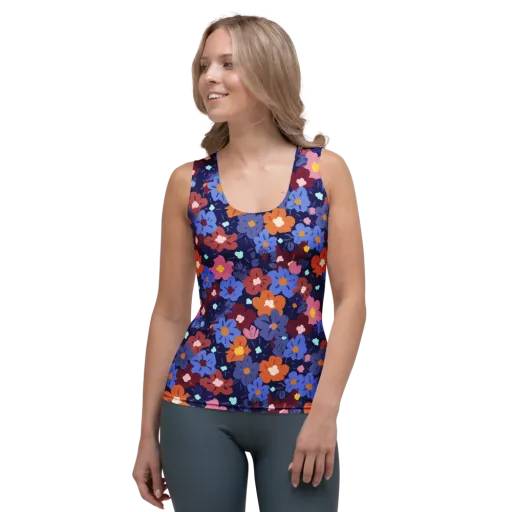 Electric Posy on a Women's Tank Top