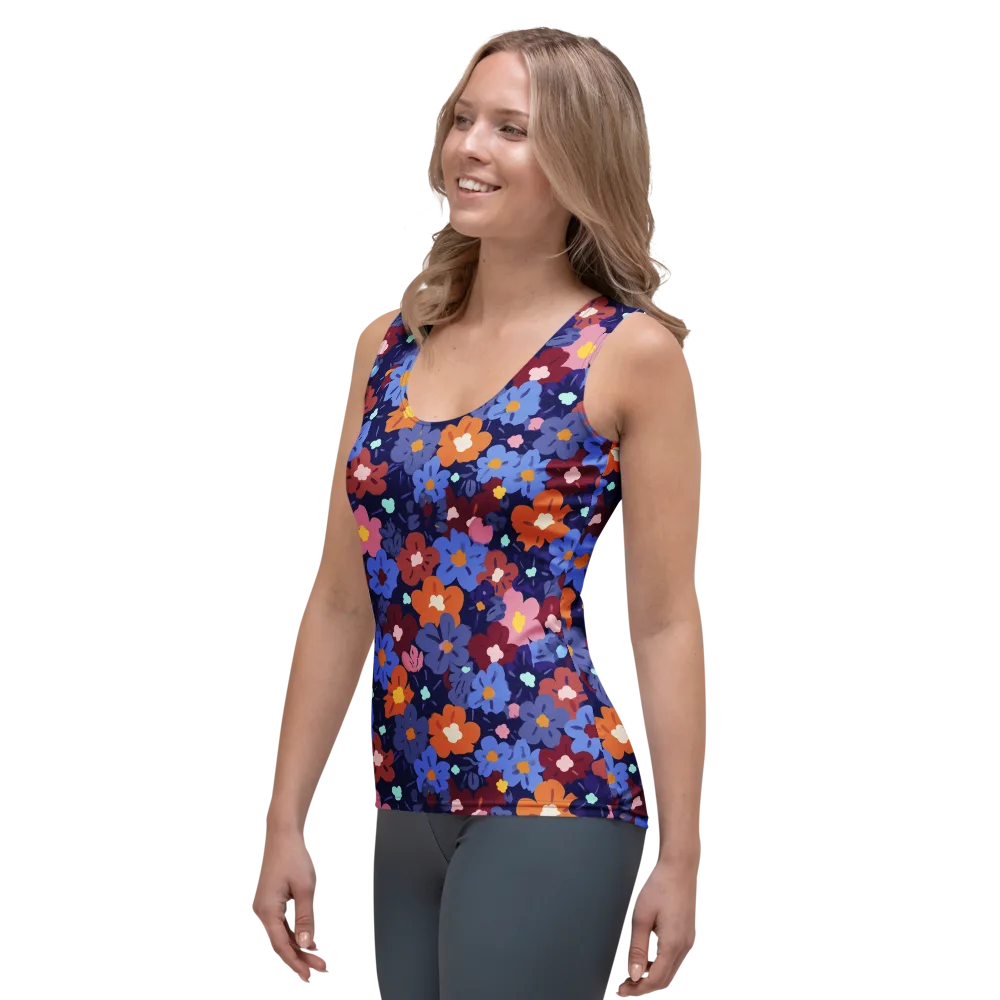 Electric Posy on Women's Tank Top — Left Front