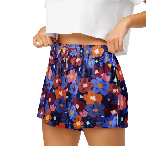Electric Posy on a Women's Pajama Shorts