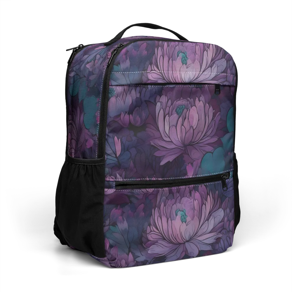 Indigo Bloomscape on Utility Backpack — Right Front