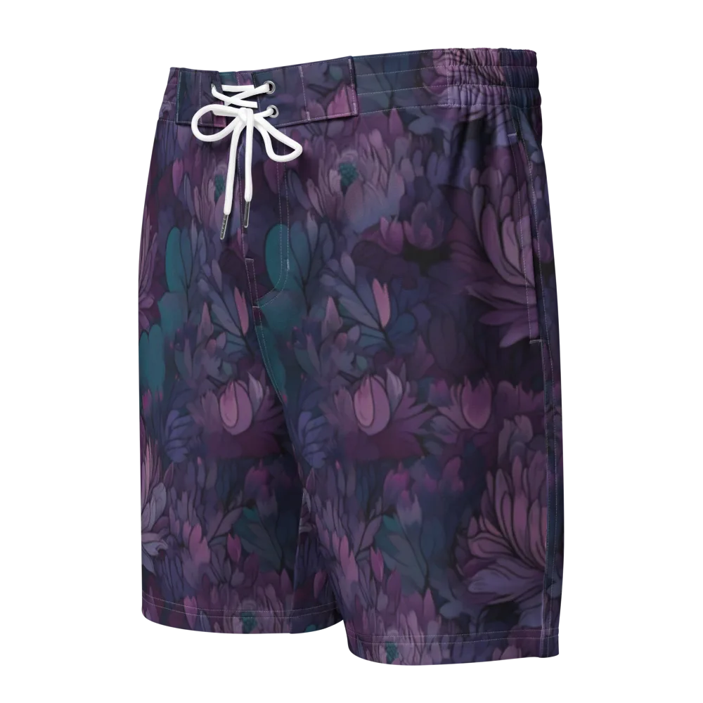 Indigo Bloomscape on Men's Board Shorts — Front