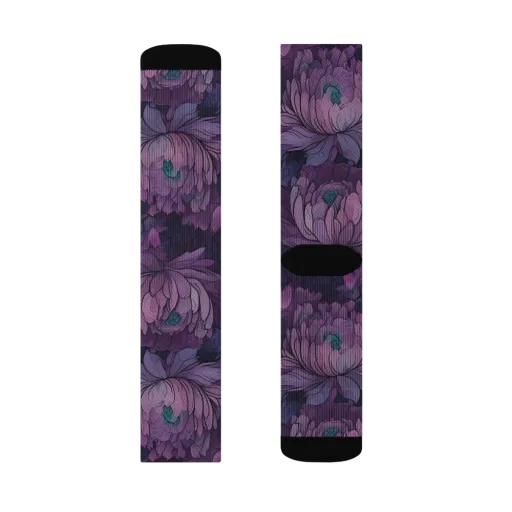 Indigo Bloomscape on a Socks