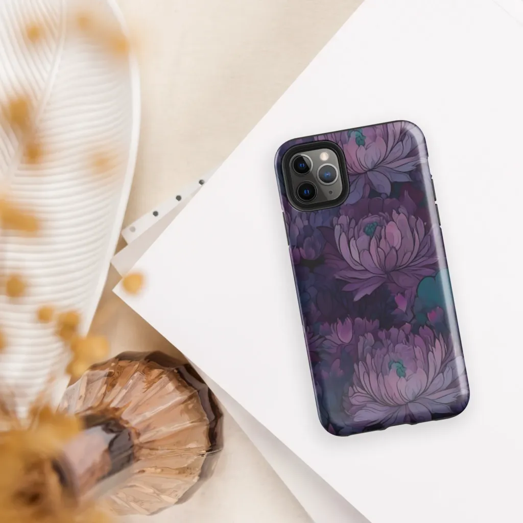 Indigo Bloomscape on Tough Case for iPhone® — Front