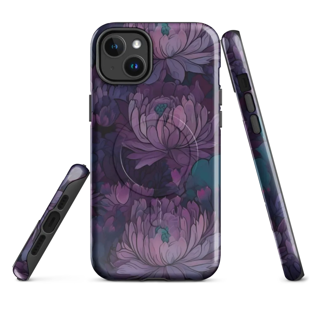 Indigo Bloomscape on MagSafe Tough Case for iPhone® — Front