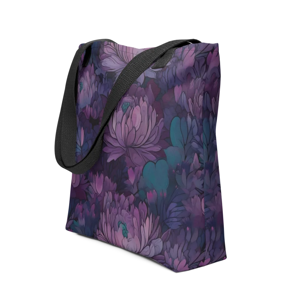 Indigo Bloomscape on Tote Bag — Front